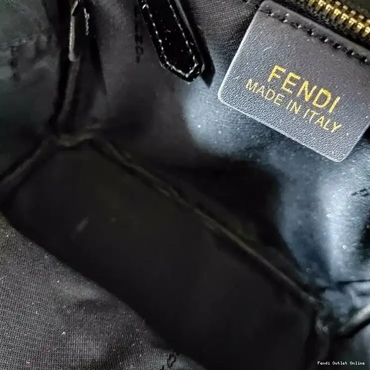 Cheap Motif Backpack Leather Nappa FF Fendi In Black Mini 0621